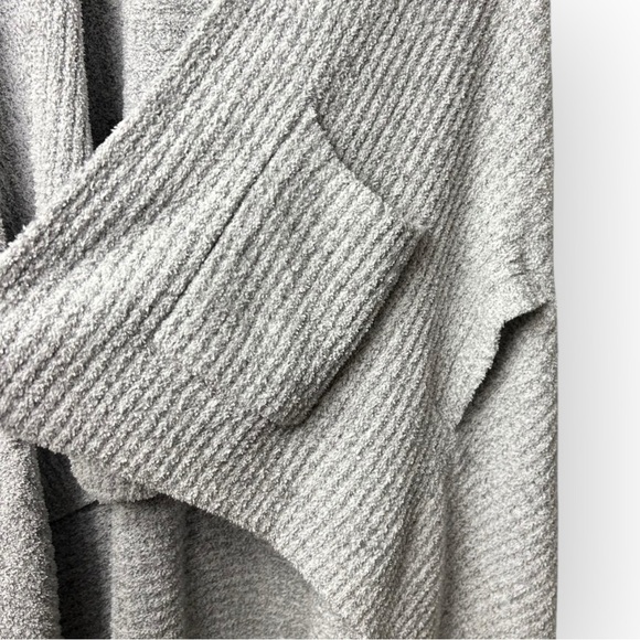 Softies Grey Super Soft Hooded Waterfall Sweater OS - Picture 5 of 6